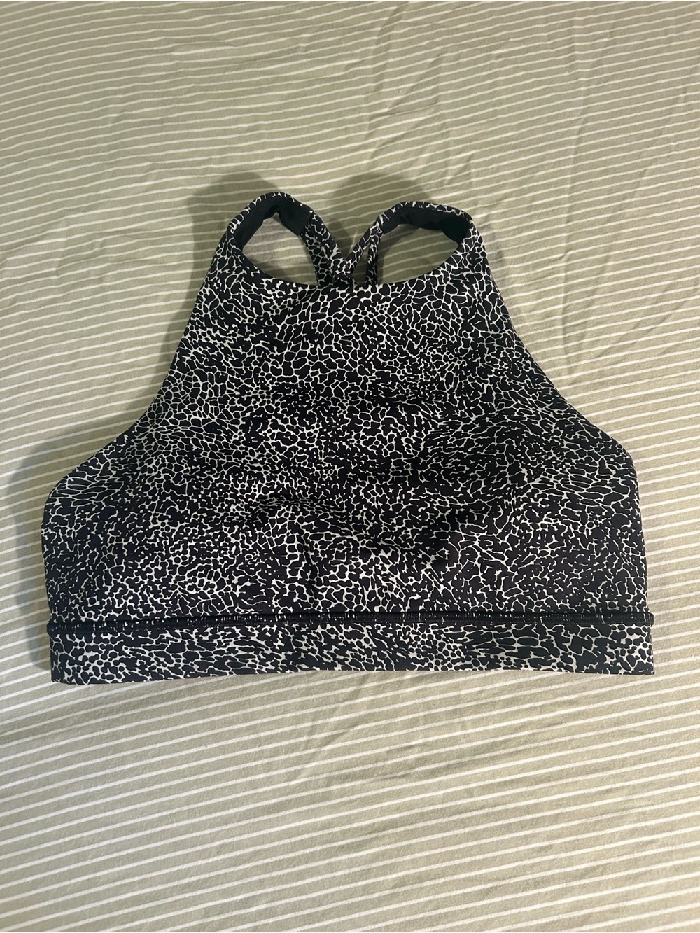 Lululemon Black & White Printed sports bra